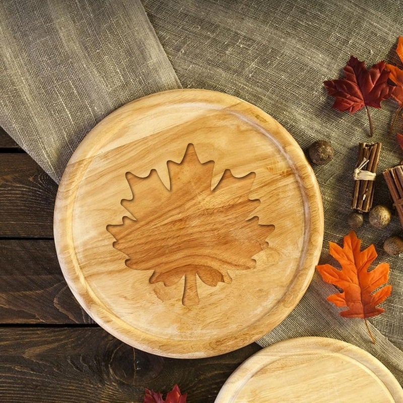 beinkmake Maple Leaf Router Template Acrylic Clear Valet Tray Router Template for Woodworking Drawing Inlay Templates Charcuterie Board Handicraft Decorative 7.9x7.9 inch - Image 5